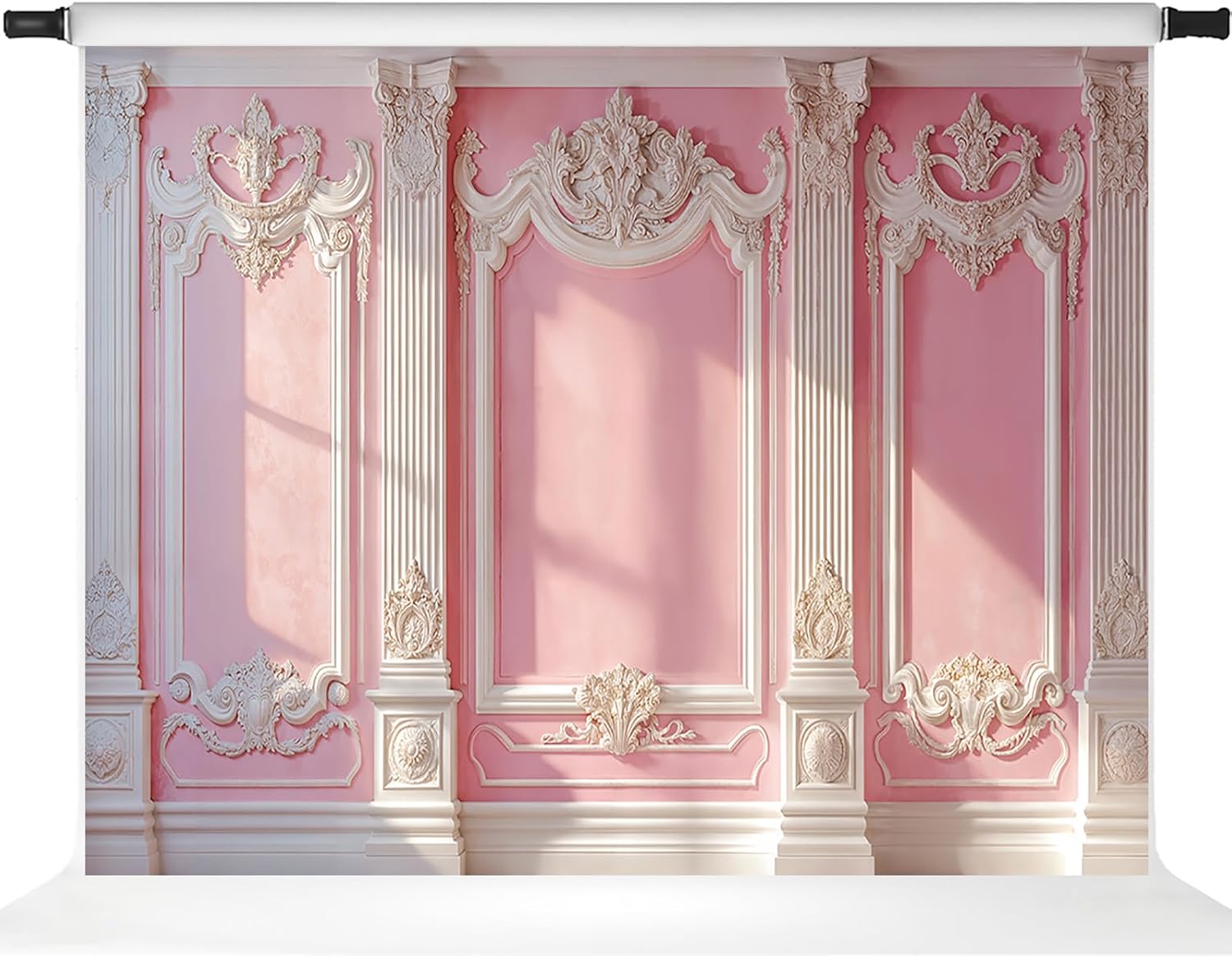 Kate Pink Interior Backdrops for Photography Classic Wall Photo Backdrop European Style Photo Studio Props, 7x5ft