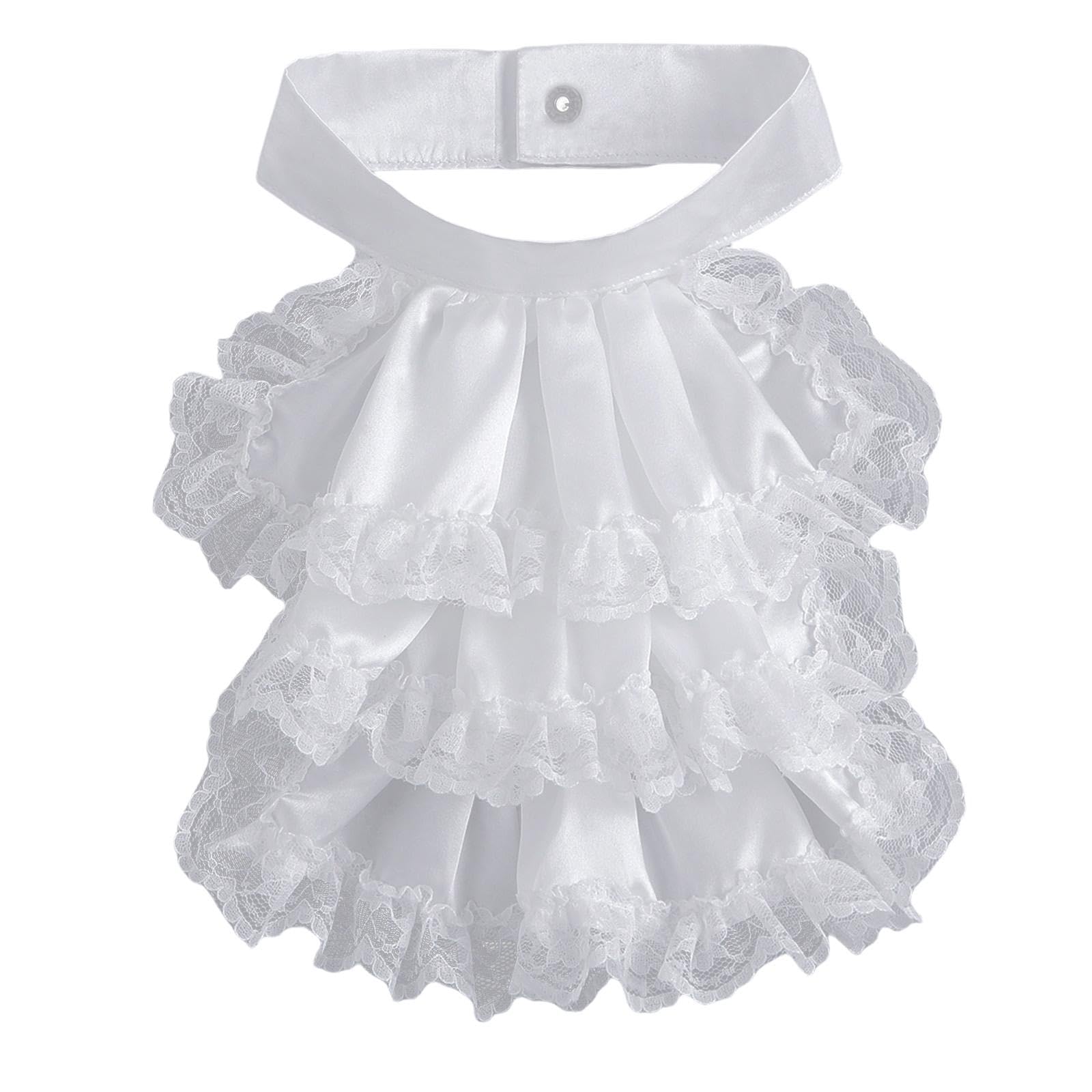 Detachable Ruffled Jabot Collar Multilayered Lace For Victorian Colonial Outfit Cosplay Costume Neck Historical Costume Collar