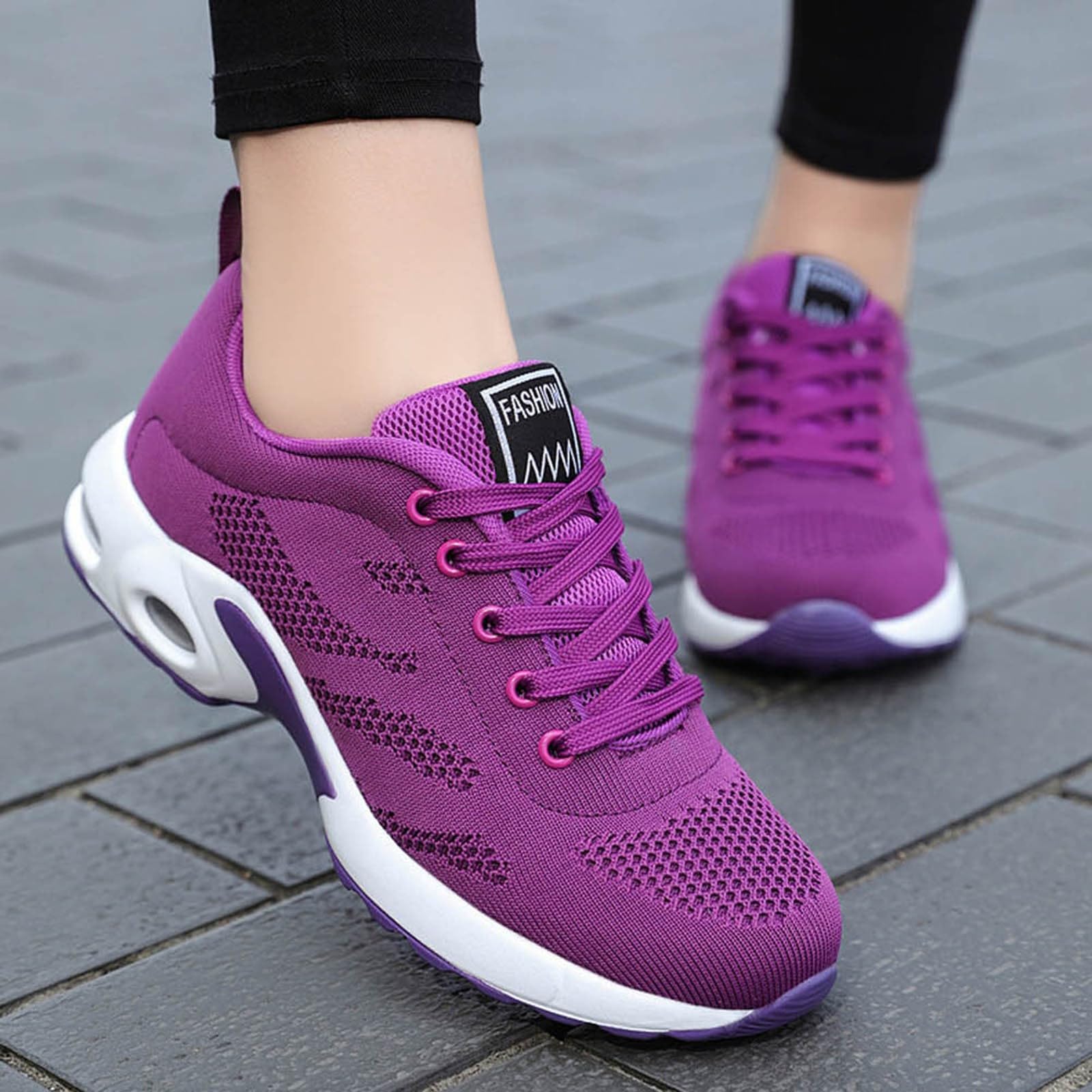 Laufschuhe Damen Turnschuhe Luftpolster Sneaker Atmungsaktiv Sportschuhe Leicht Joggingschuhe rutschfest Straßenlaufschuhe Walkingschuhe Fitness Running Outdoor