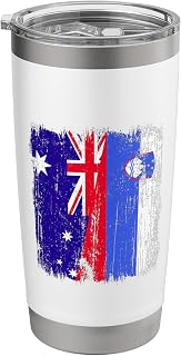 Australia Slovenia Half Flag Australian Slovenian Jersey Stainless Steel Insulated Tumbler