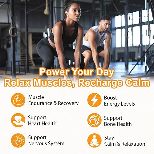 Miniatura 4 de Gomitas de malato de magnesio de 1000 mg, con L-teanina, CoQ10 y vitamina B6, suplementos de malato de magnesio para adultos y niños, apoyan la