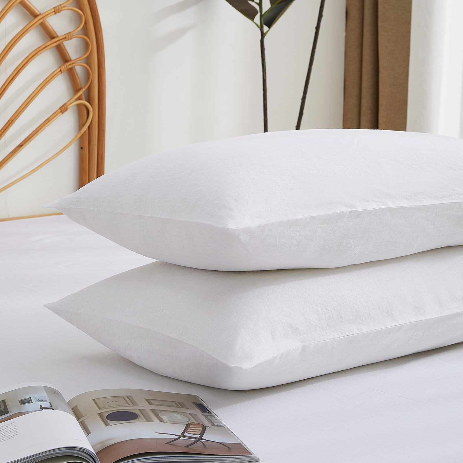 100% French Linen Pillowcase Set