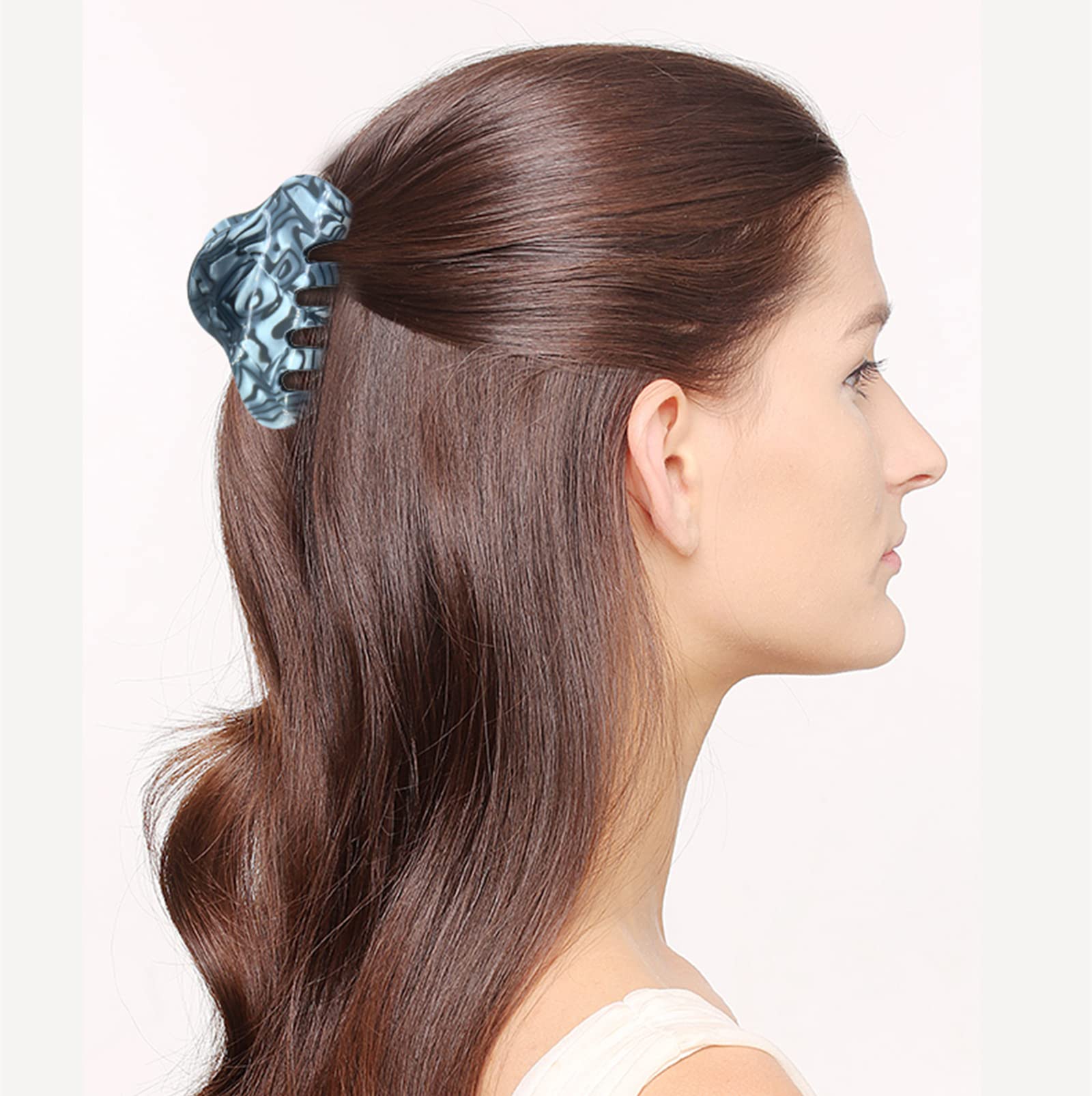 Amazon.com : Carede Tortoise Shell Hair Claw Clips, 2.4 Inch  display picture 1