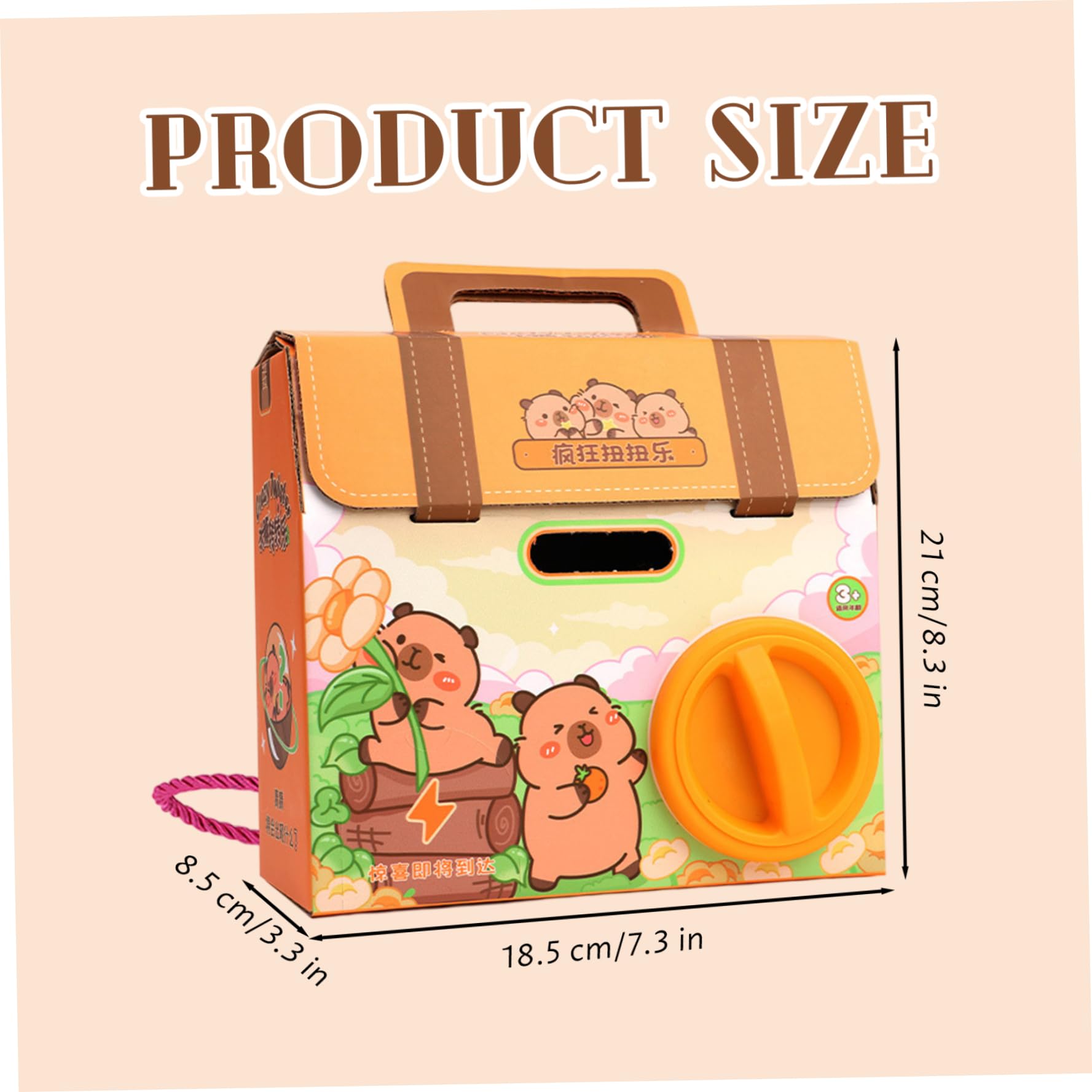 Gcroet Distributeur Automatique de Capsules de Jouets Capybara Mini Distributeur Automatique Sac à Dos Capybara avec 6 œufs Surprises Jouets Capsules mystères pour Noël Pâques...