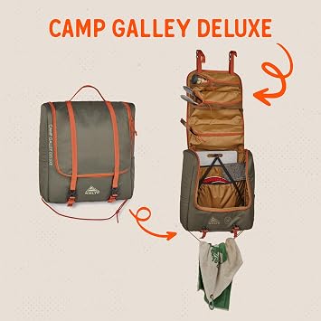 Kelty Camp Galley Deluxe Camp Kitchen Organization Kit, Deep Pockets, Paper Towel Holder, Zippered Compartments for Outdoor Cooking Essentials