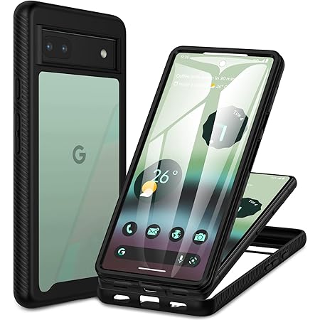 XINYEXIN Google Pixel 7 Hülle – 360° Stoßfest Mit Integriertem Displayschutz, Farbverlauf Blau, Militärschutz