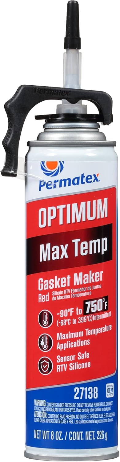 Permatex 27138 Optimum Red High Temperature Gasket Maker, 9.5 oz