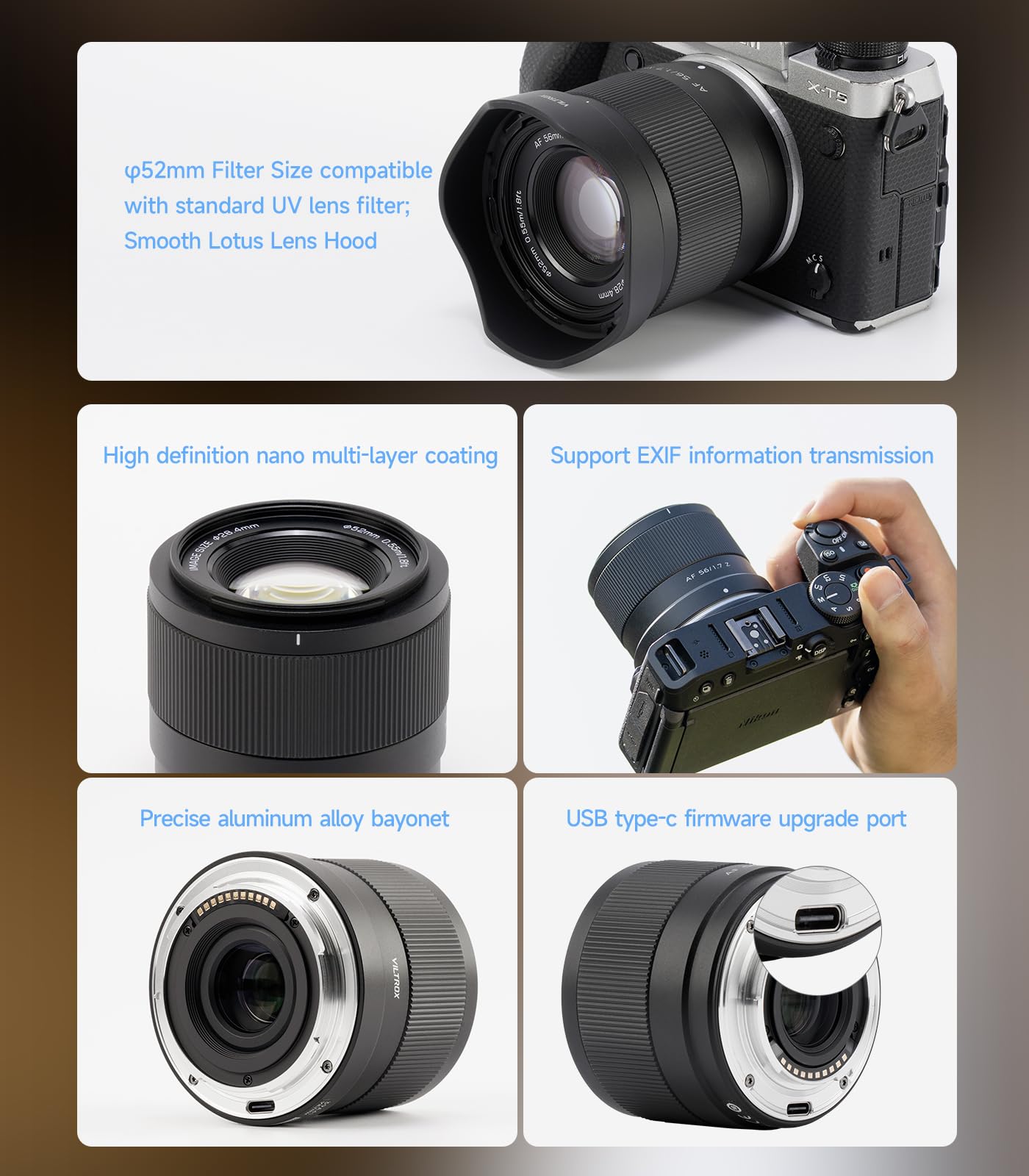 Amazon.com : VILTROX 56mm F1.7 f/1.7 AF Lens for Nikon Z Mount