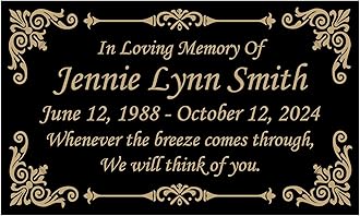 Beautifully Engraved Plaque, Plate, Name Plate in Black and Gold - 4.5" x 2.5" and More Sizes