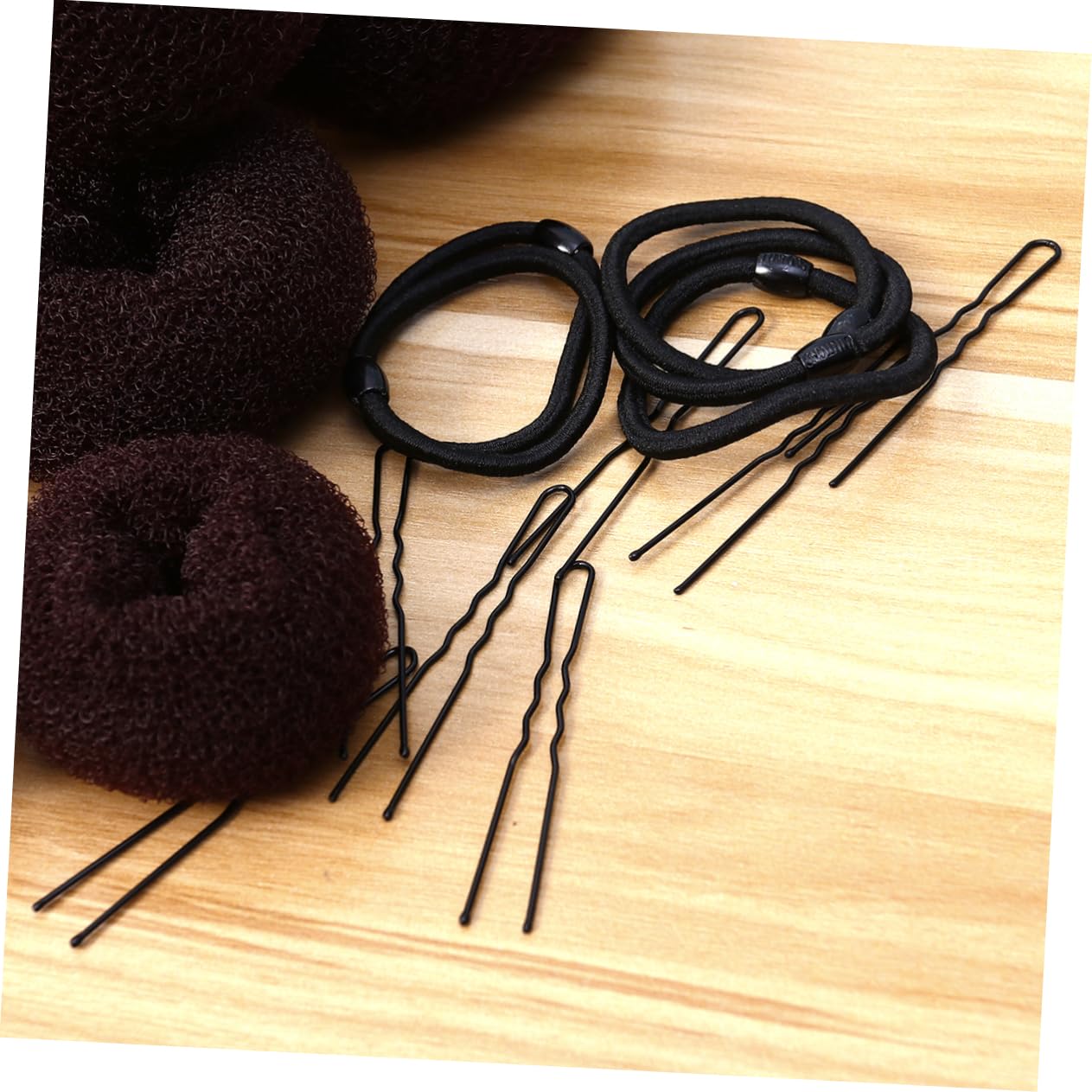 CALLARON Donut Hair Bun Maker Donut Hair Rings Hair Ties U Shaped Hairpins for Women for Bridal Styles Parties and Daily Use