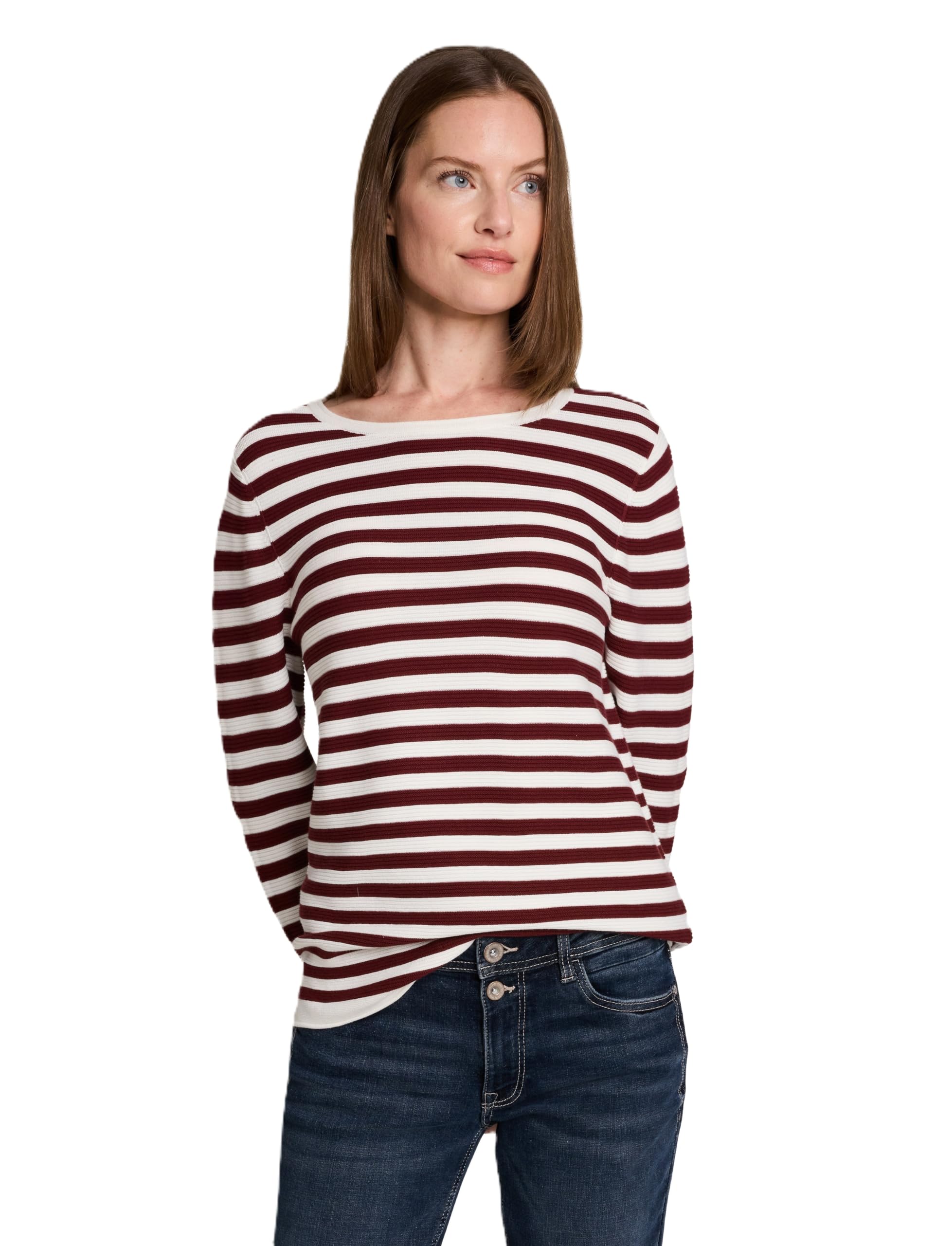 Tom Tailor Damen Strickpullover aus Bio-Baumwolle Strickpullover aus Bio-Baumwolle (1er Pack)