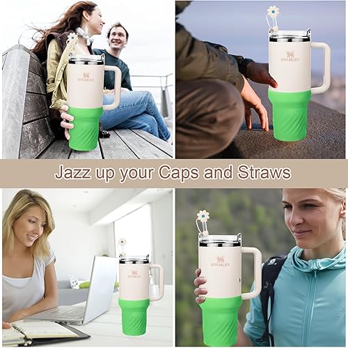 Miniatura 8 de Botas de silicona para Stanley Cup de 40 onzas, fundas adecuadas para vaso Stanley de 40 onzas con asa, funda protectora de copa para Stanley con