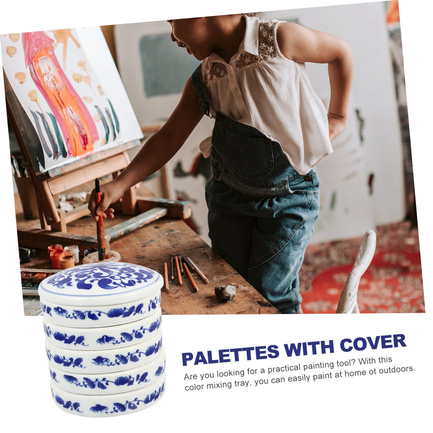 Farbmischpalette 1 Satz Keramik Aquarellmalerei