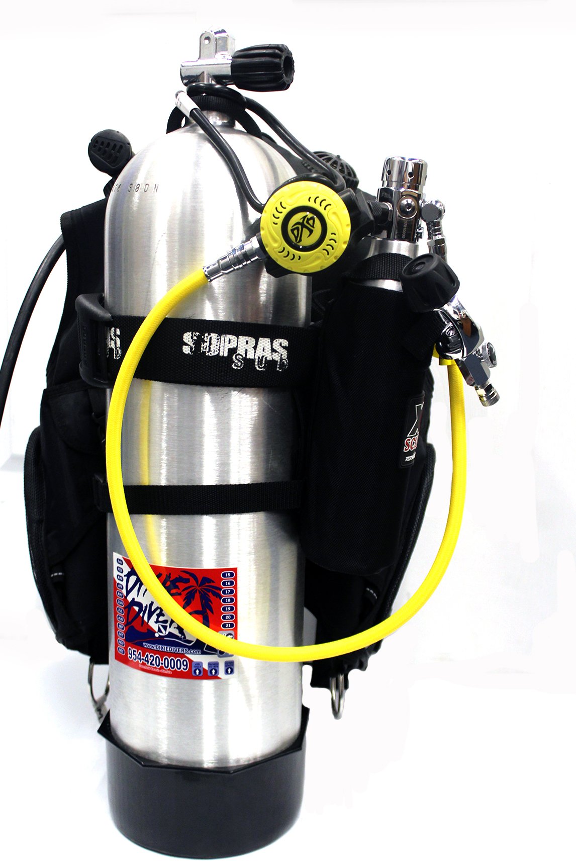 DXDiver Bailout Pony Bottle Diving Kit with Hose 6 cf Tank Gauge