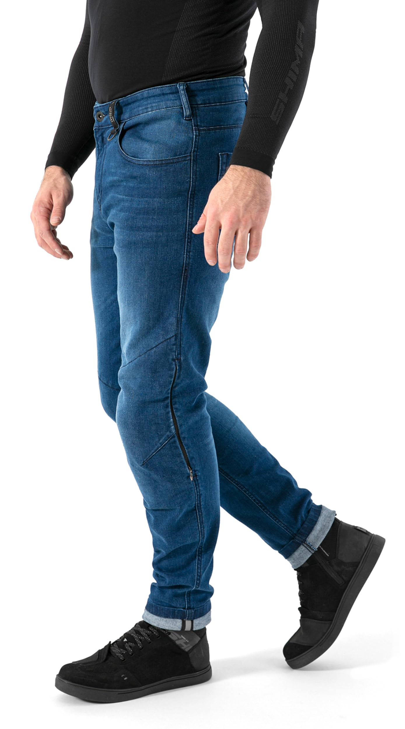 SHIMA Rider Pantalon Moto Hombre Protectores AirForce Homologado Ajustado Tejanos Jeans Pantalón Vaqueros Protección
