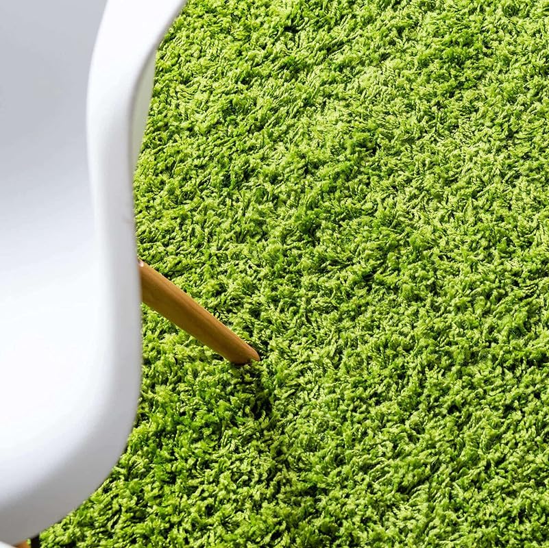 Image of Shaggy Area Rug - Extra Plush Luxury Carpet, Super Soft & Cozy Feel| Perfect for Living Room, Bedroom, and Stylish Home Decor- Green (3 x 5 ft)