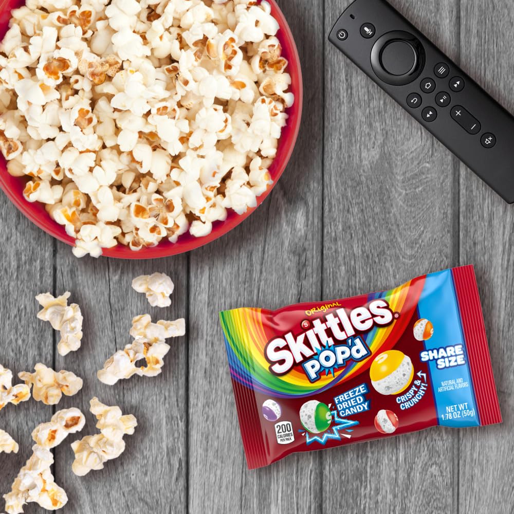 Skittles Pop'd Original Share Size 1.78 Ounces Each 18 Count