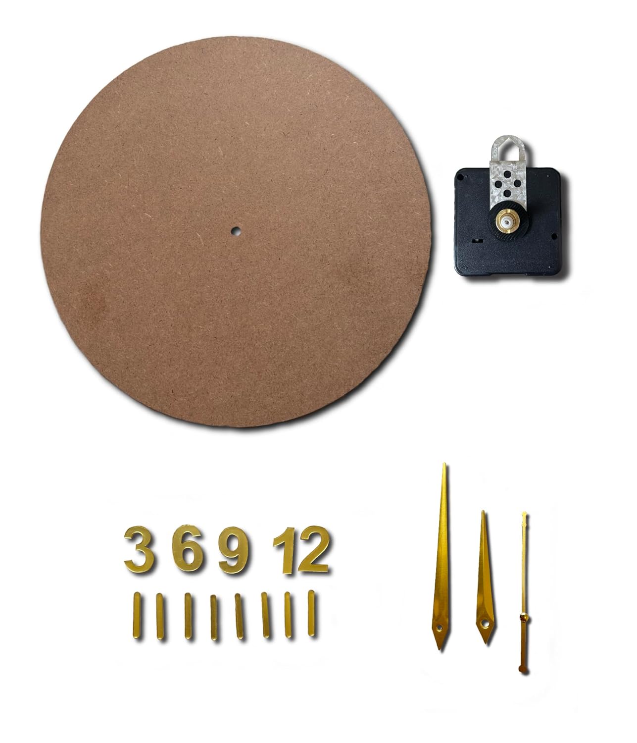 Buy DIY 12" inch Round MDF(4mm) Wall Clock Kit for Resin Art, Alcohol