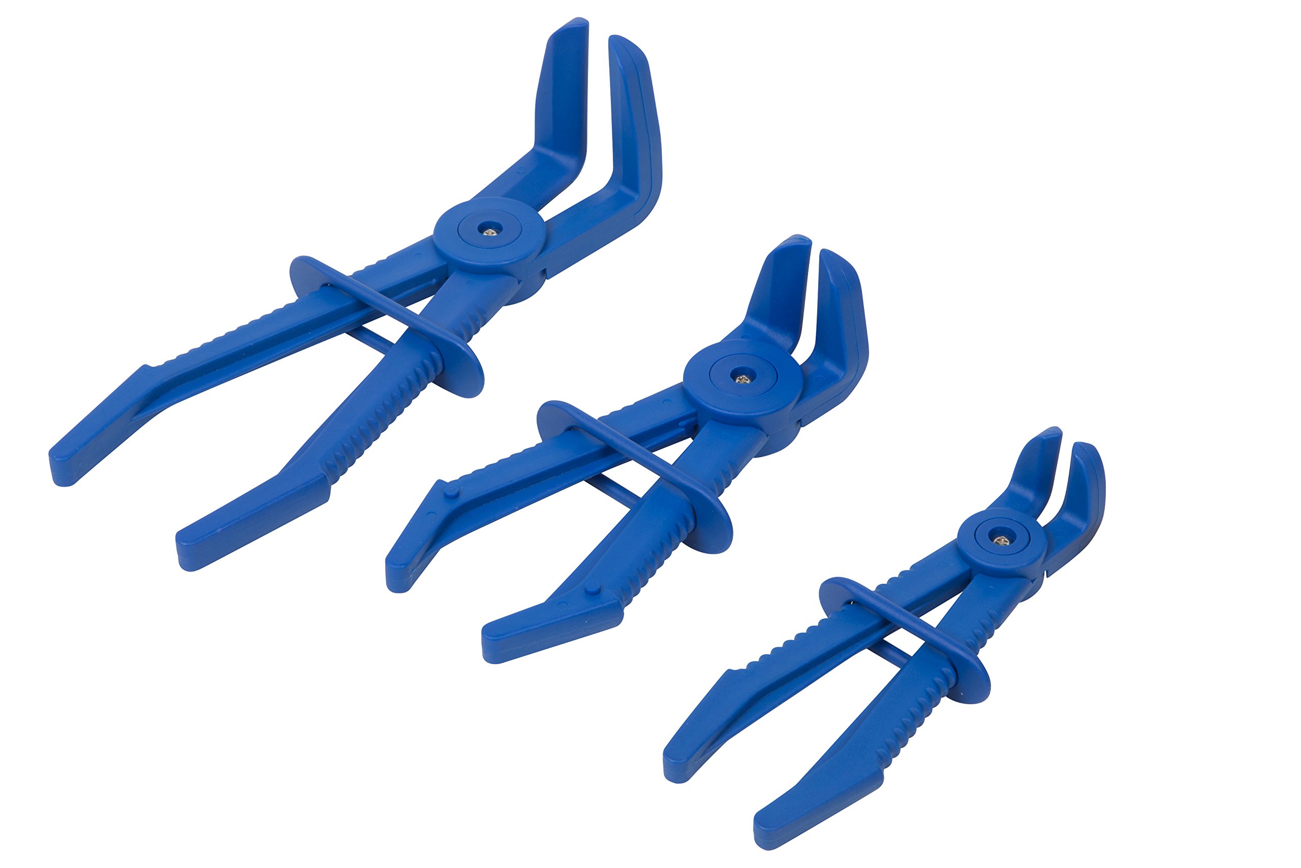 Bluespot 3Pc Flexible Offset Hose Pliers Clamp Plier Set Brake Radiator Pipes