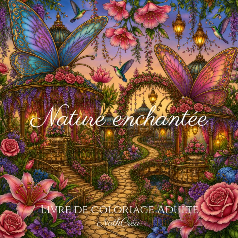 Nature Enchantée - Livre de coloriage adulte: 50 Illustrations Enchantées à Colorier