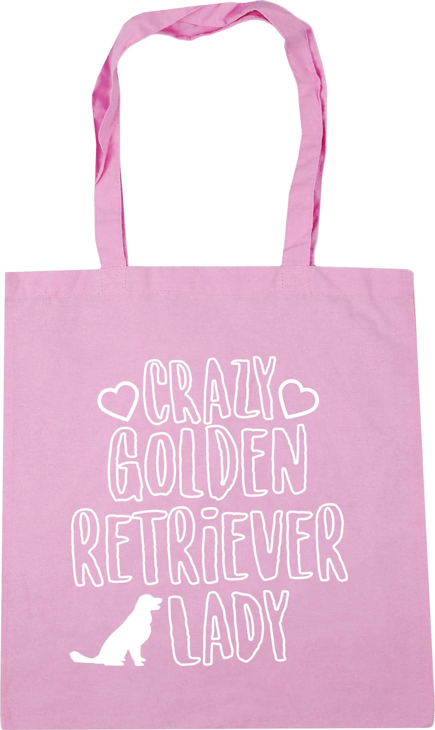 Hippowarehouse Crazy golden retriever lady dog Tote Shopping Gym Beach Bag 42cm x38cm, 10 litres