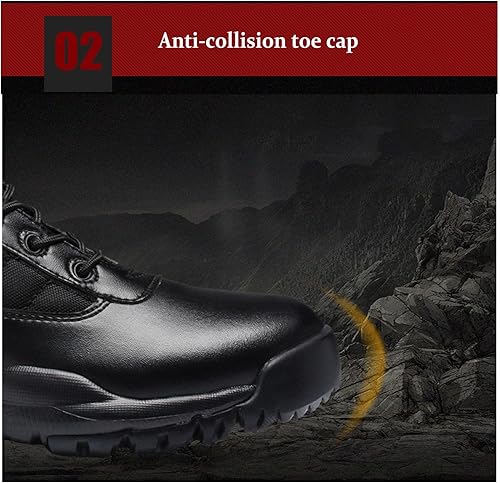 Miniatura 4 de Botas tácticas militares de cuero para hombre, botas de trabajo para el desierto, combate militar, botas de combate para senderismo, motocicleta