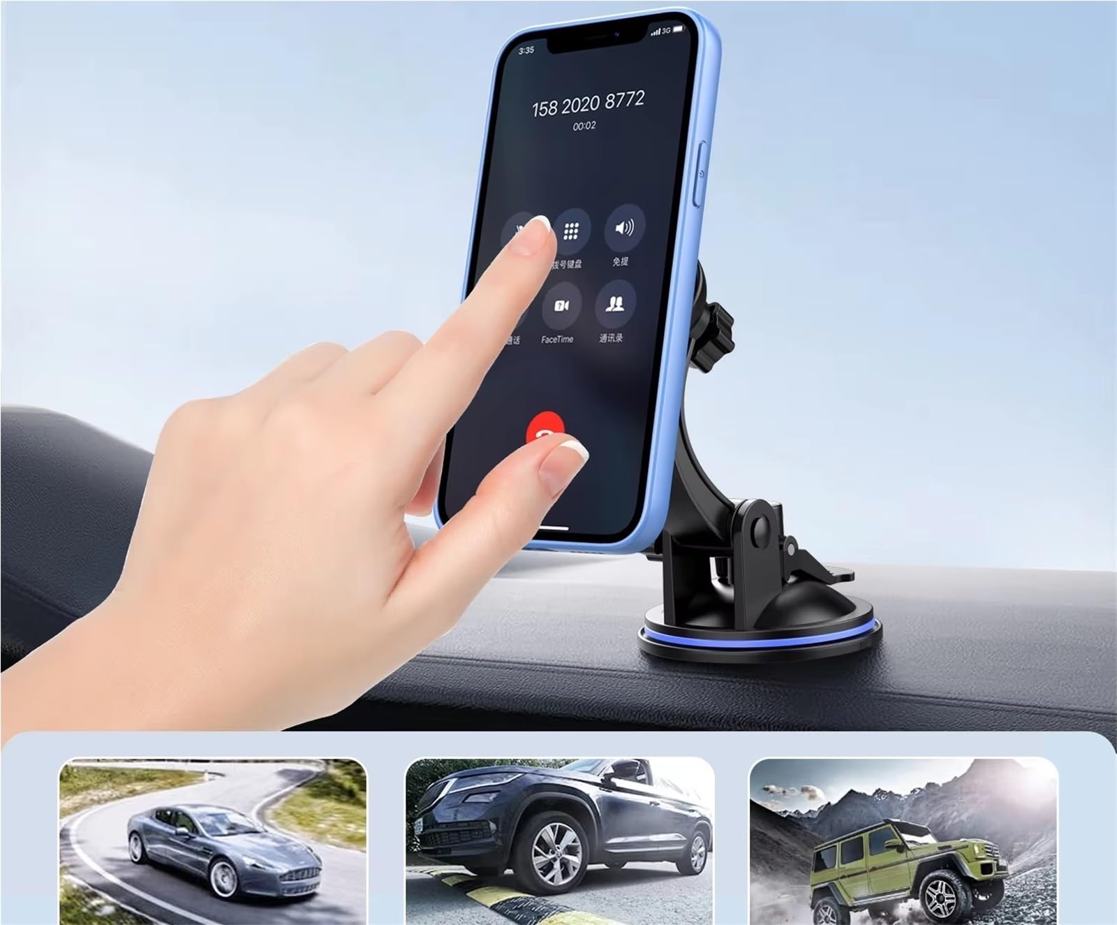 para iPhone Soporte Universal Teléfono Automóvil Montaje Ventosa Ventosa Ventilación Aire Celda Móvil Inteligente Soporte Móvil Coche