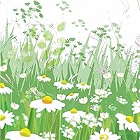 Vista 12 de Adhesivo de flores de primavera para ventana, 46 pulgadas, de doble cara, hierba silvestre y borde floral, calcomanías estáticas reutilizables