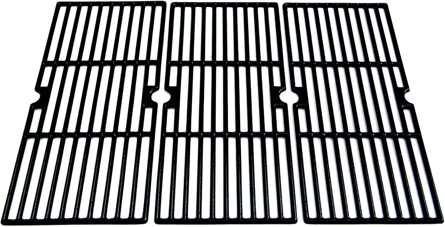 Direct store Parts DC115 Porcelain Coated Cast Iron Cooking grid 16 15/16" x 8 5/16" Replacement for Charbroil 463240804, Centro, Broil King, Costco Kirkland, K Mart, Master Chef Gas Grill, set of 3
