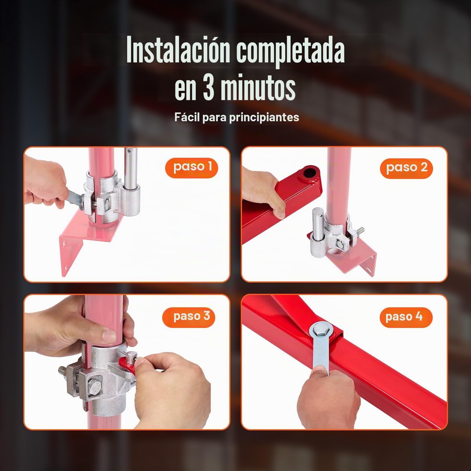 VEVOR Brazo de Soporte Polipasto Eléctrico Oscilante de Andamio, Capacidad Máxima de 600KG