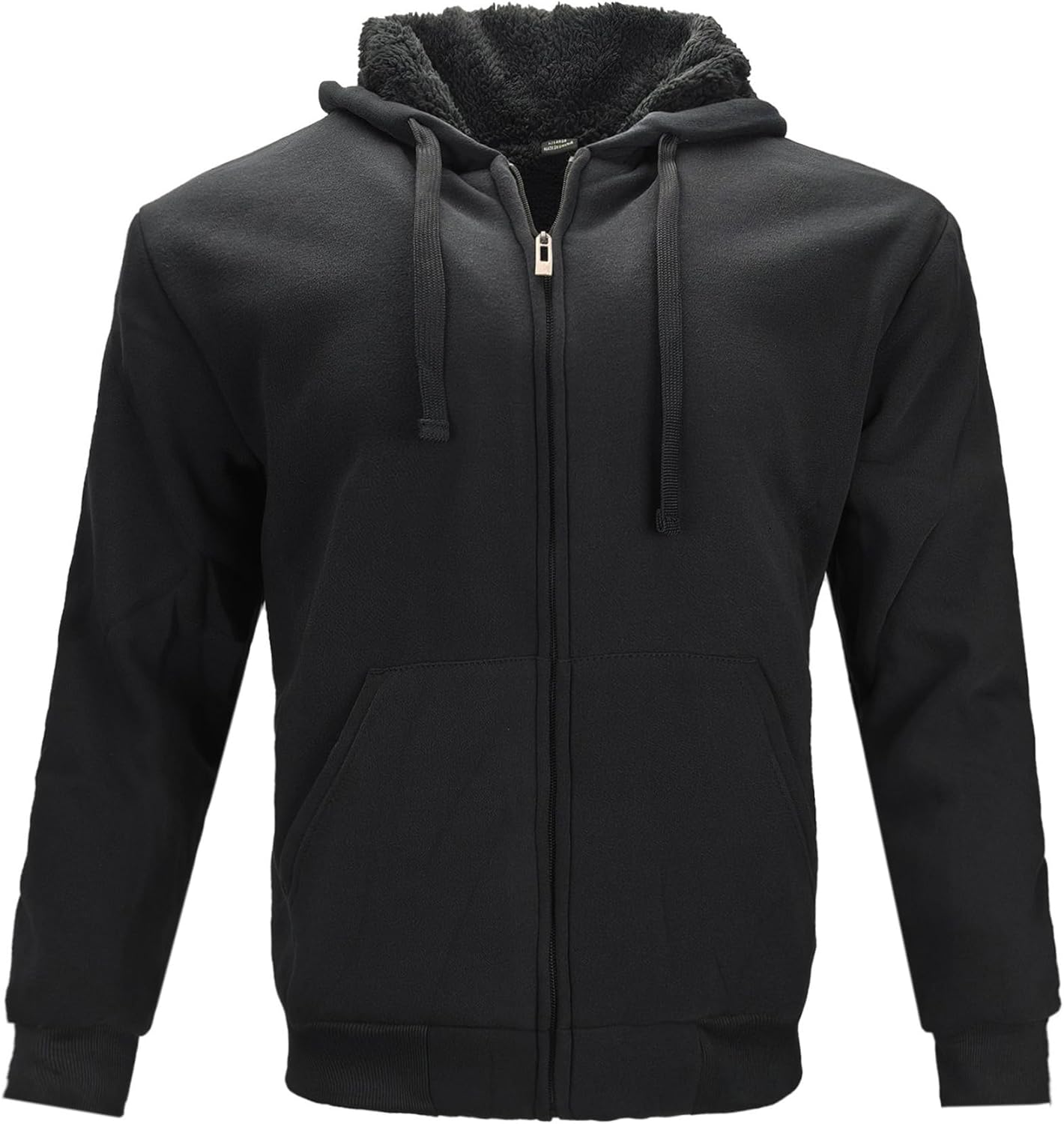 Hoodies for Men Winter Heavyweight Jacket Zip Up Sherpa Fleece Lined Sweatshirts Warm Coat - Image 5