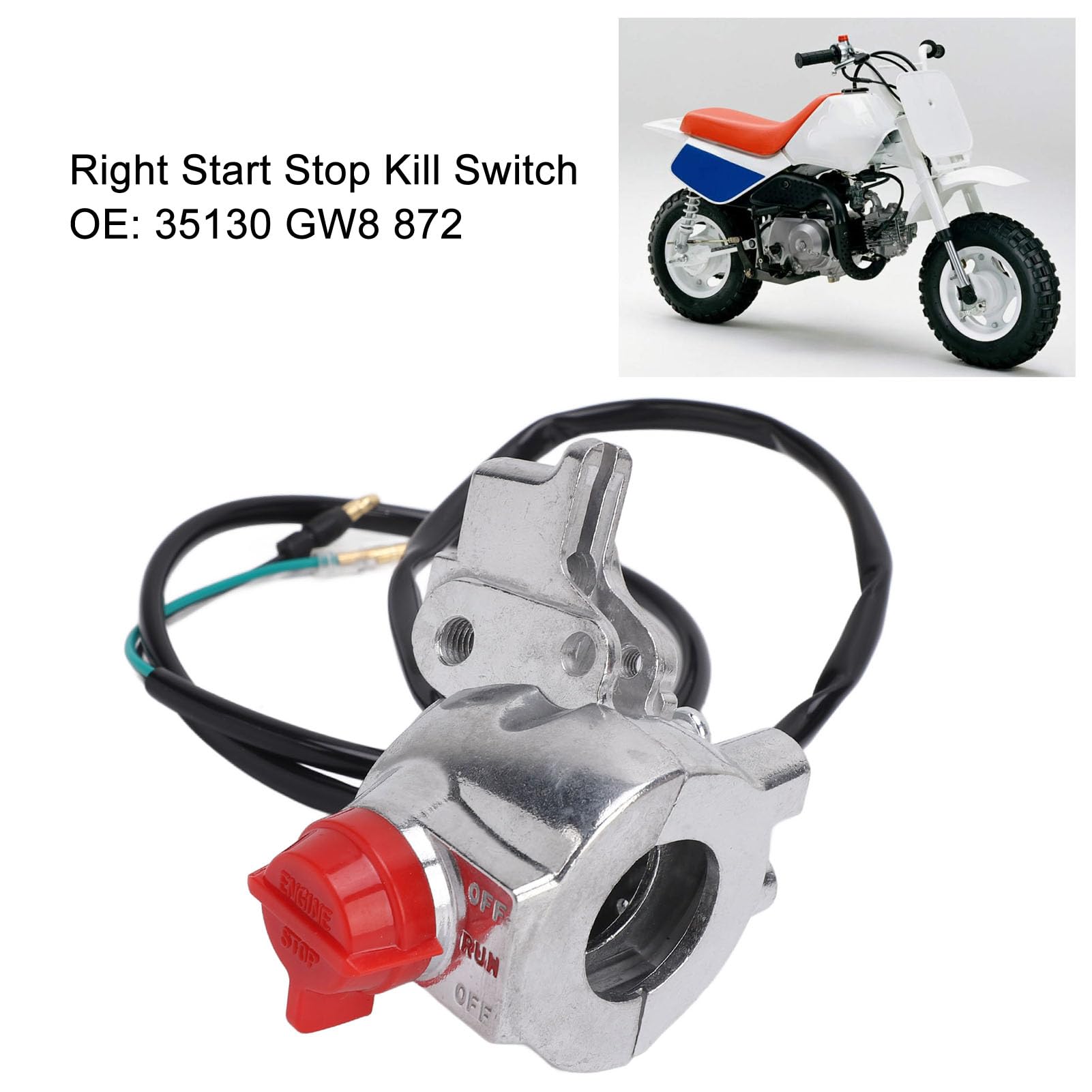 Right Start Stop Kill Switch Compatible Con Honda Z50r | Meses Sin Interés - Foto 12