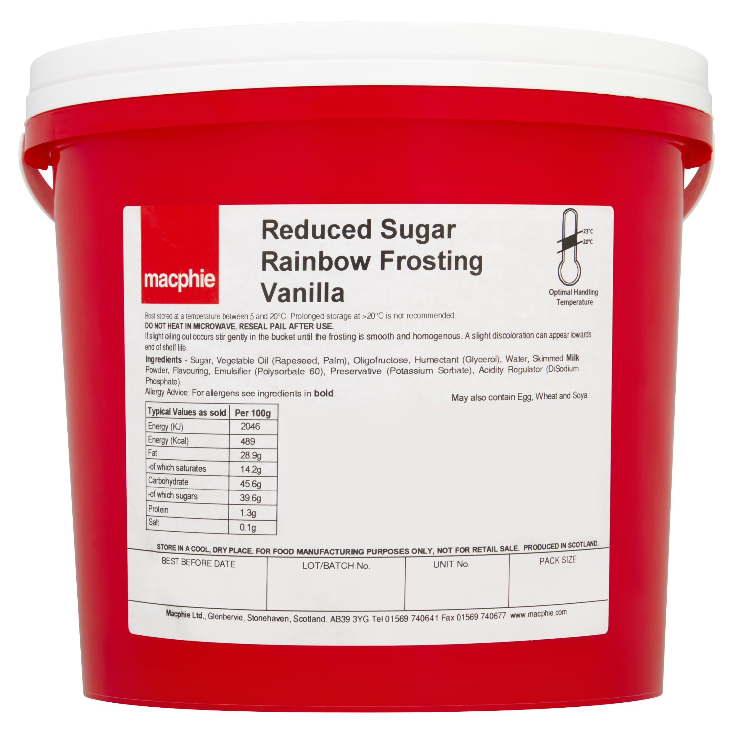 Red Sugar Rainbow Frosting Vanilla 5kg