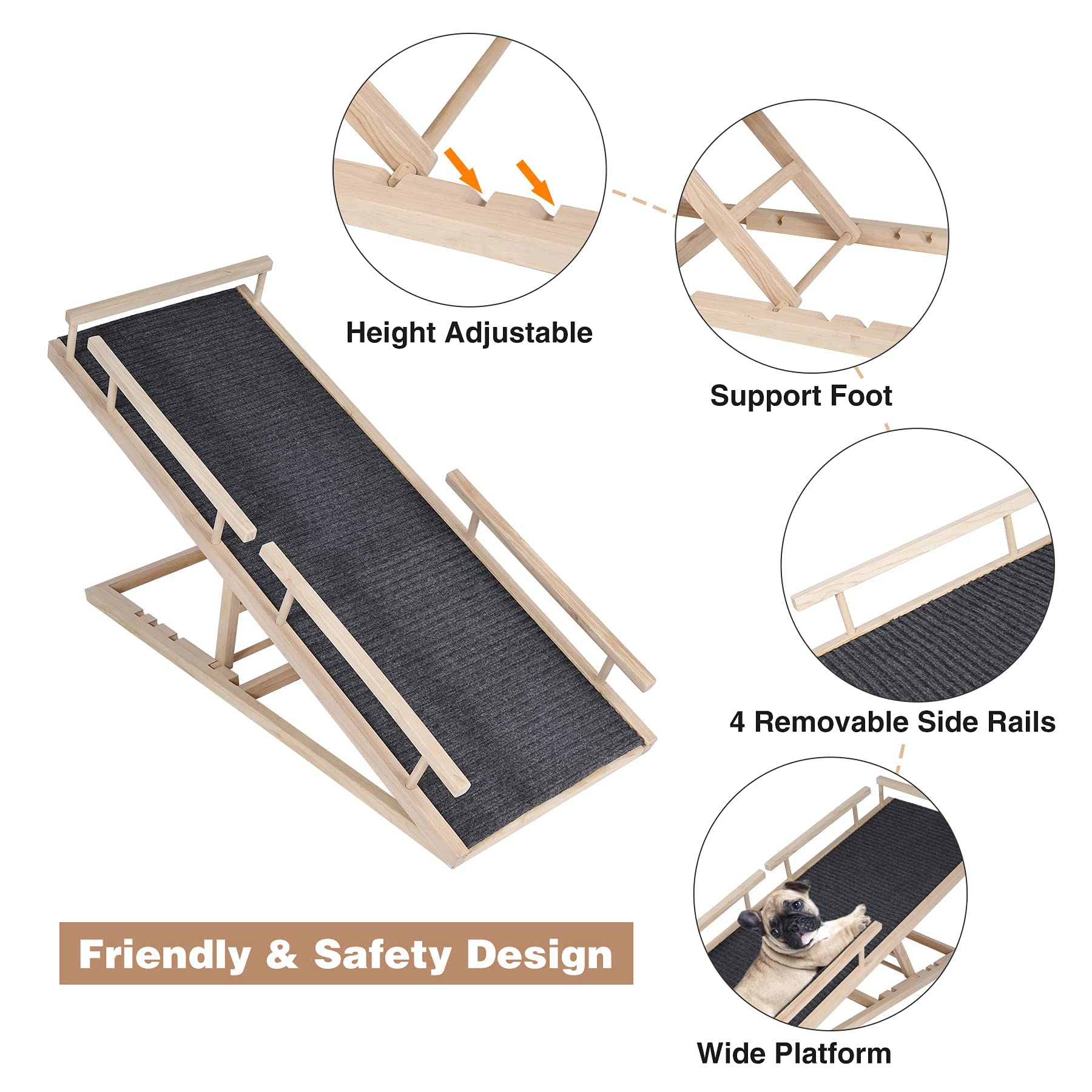 イーストリバーladdawan Dog Ramp with Heights amp; Great Stored Ramp Steps