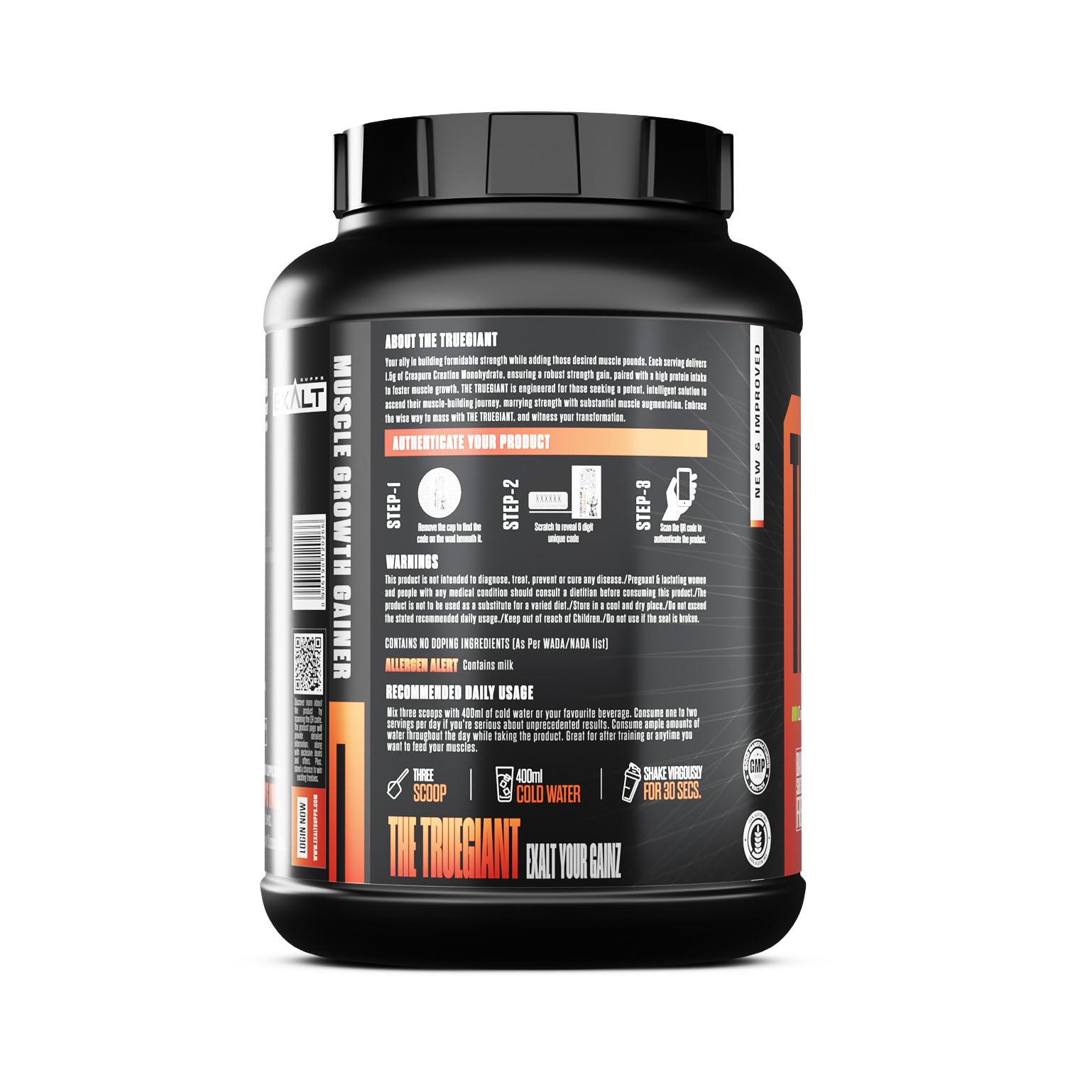 The TrueGaint Mass Gainer | Chocolate | 3.17 Kg | 26 Servings | 24.5g Protein | 1.5g Creatine | Low fat | Increases Muscle Growth — Amazon image 8