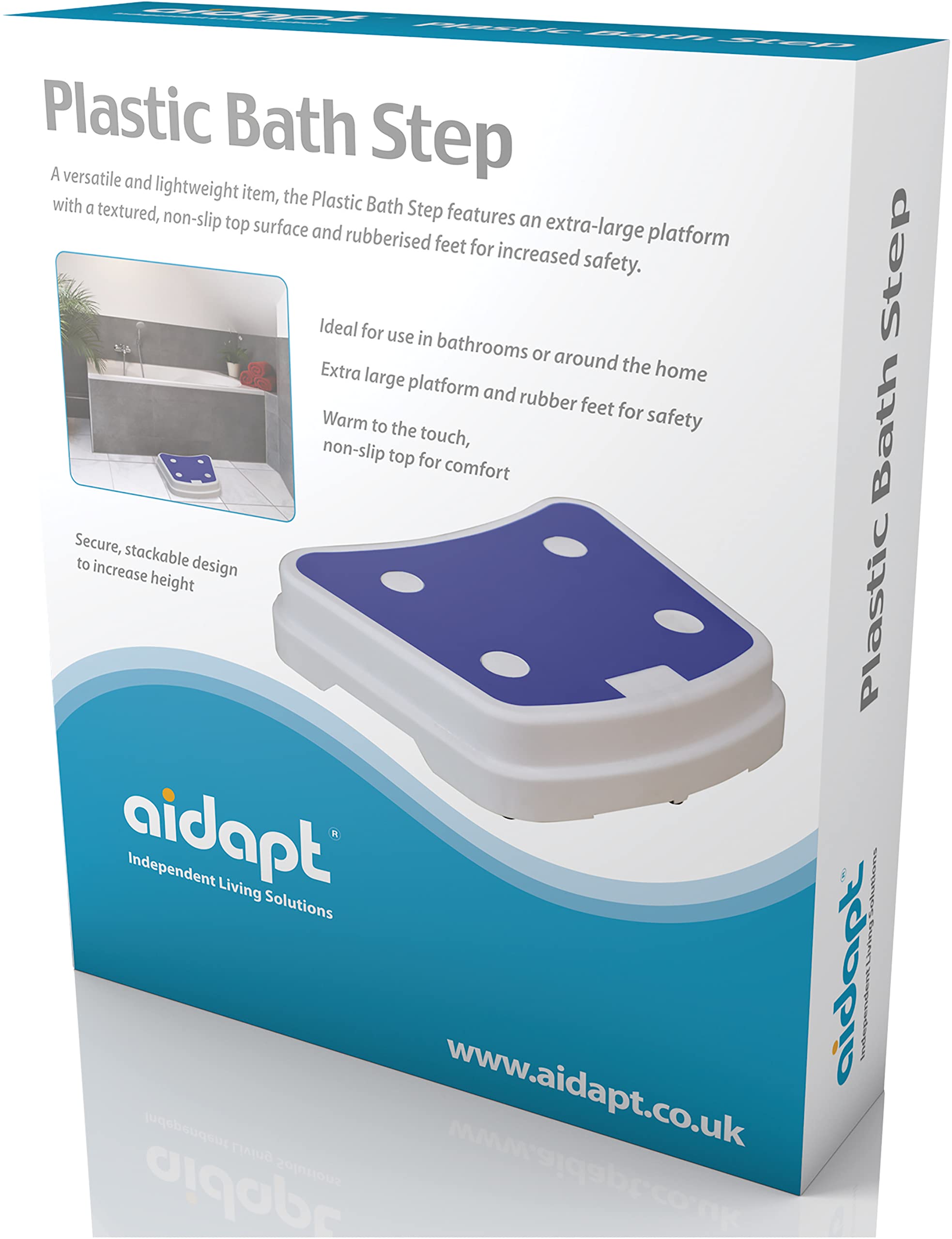 Aidapt VR278D Marche Pied en Plastique pour Salle de Bains