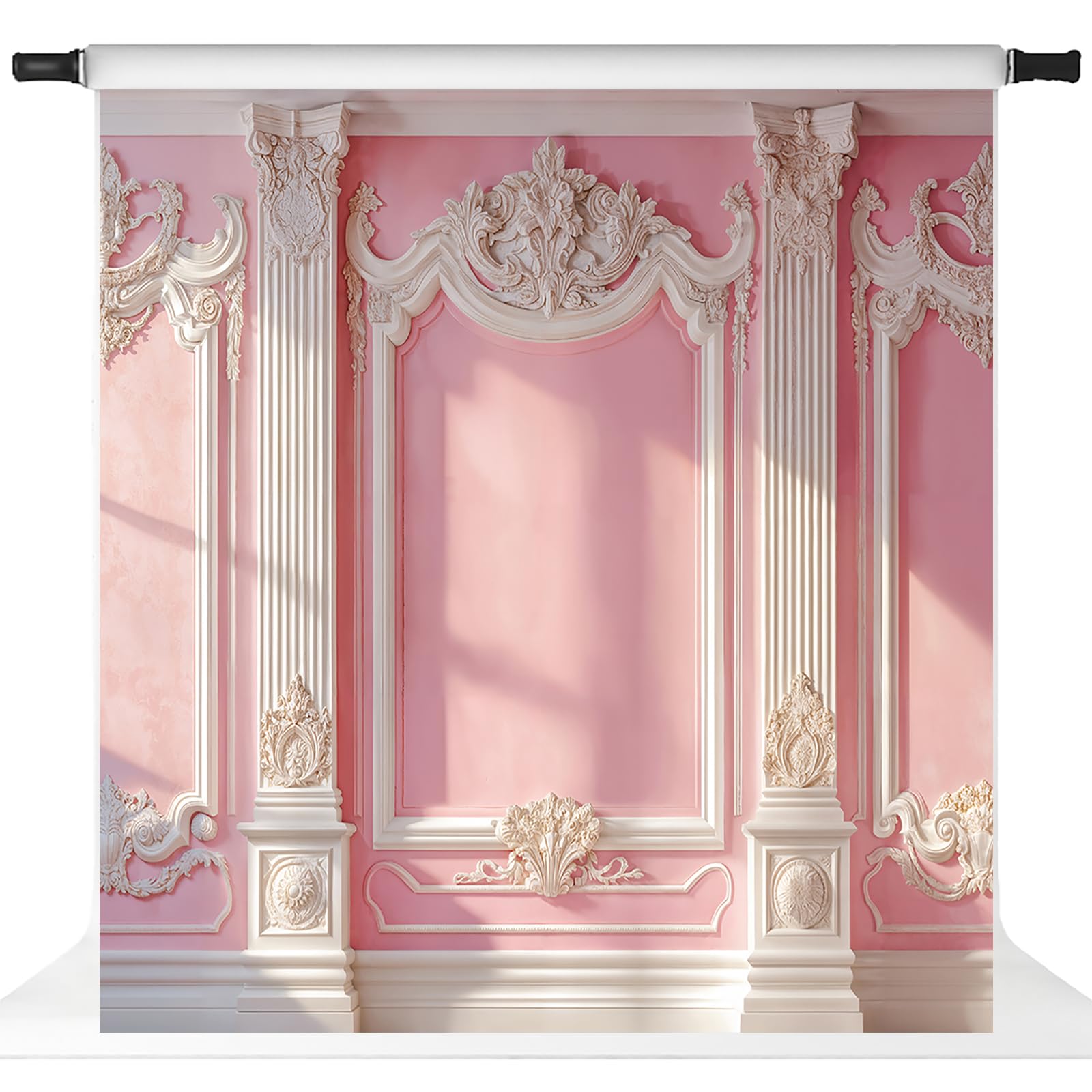 Kate Pink Interior Backdrops for Photography Classic Wall Photo Backdrop European Style Photo Studio Props, 10x10ft