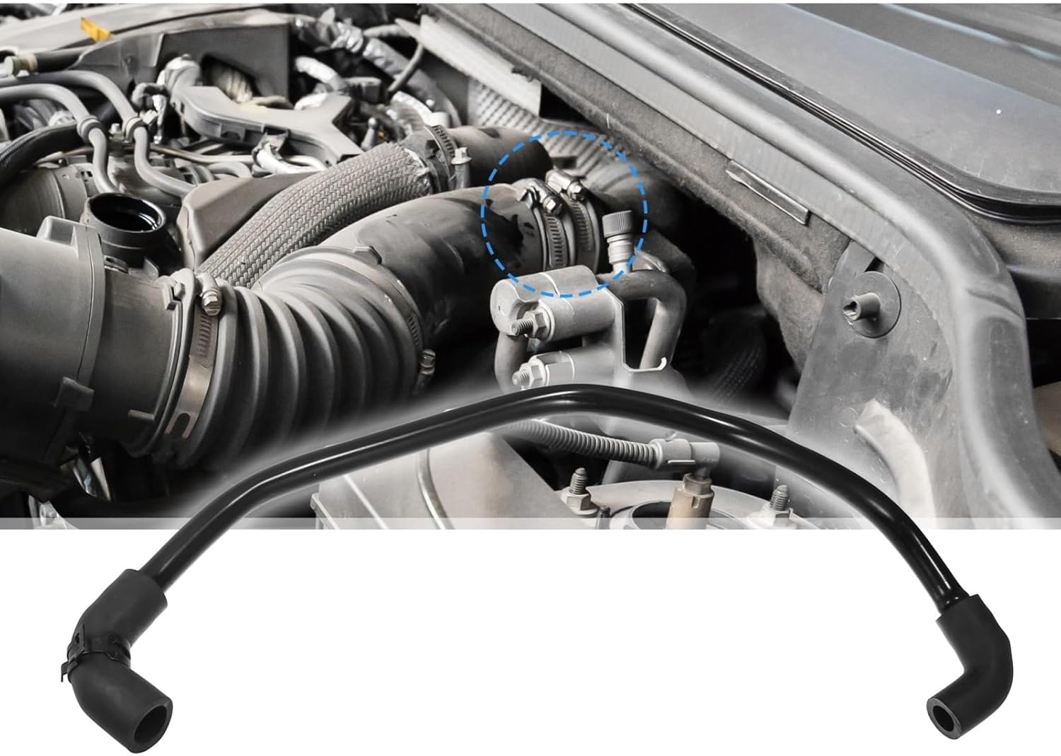 Crankcase Breather Hose Compatible with Jeep for Liberty 3.7L V6 2007 2008 2009 2010 2011 2012 Car Positive Crankcase Ventilation Hose PCV Oe： 53032993AF