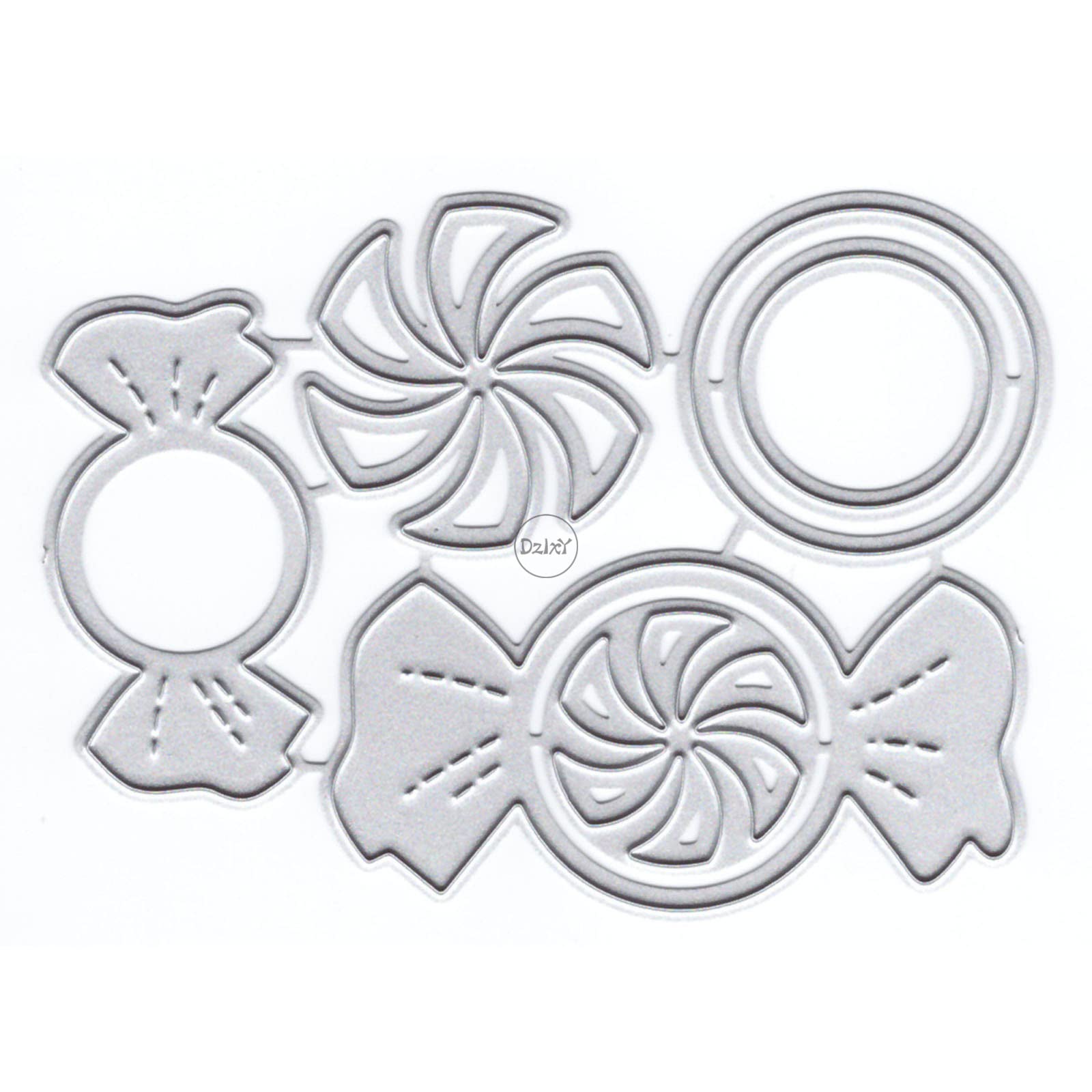DzIxY Round Candy Metal Cutting Dies for Clear Stamps and Metal Cutting Dies Sets for Card Making Scrapbooking Paper Supplies Seals Storage Pockets — image 1