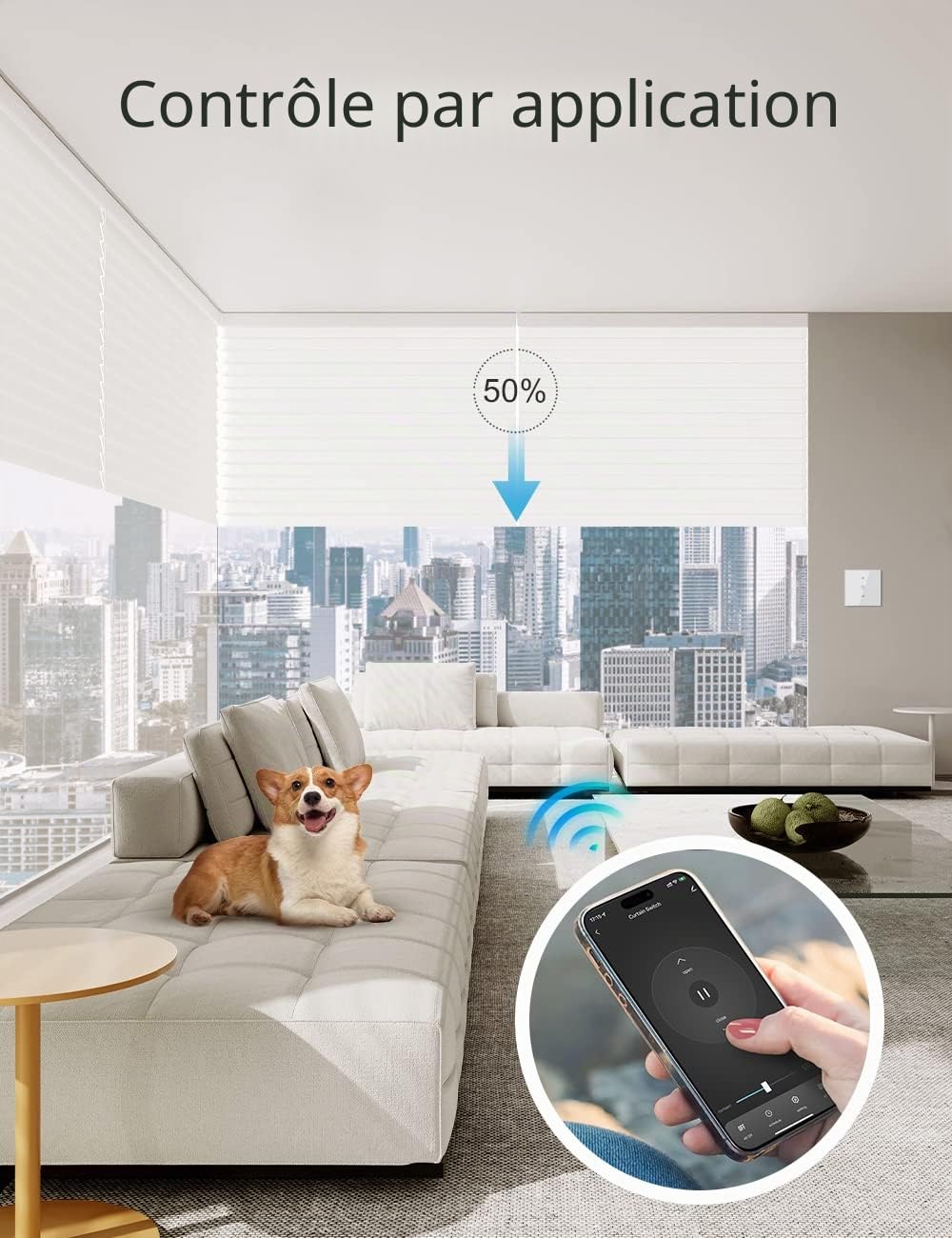 Maxcio Interrupteur Connecté WiFi Volet Roulant Gen 6.1 [Fil Neutre]-2er | Interrupteur Pour Rideau Avec Contrôle De Pourcentage Compatible Alexa, Google Home, Commande Vocale & Minuterie 2.4G