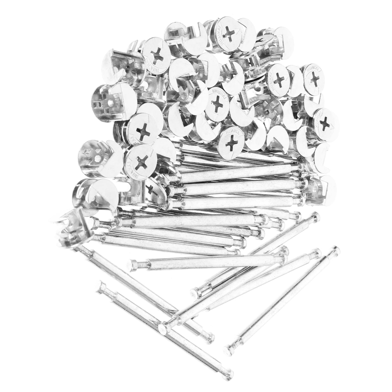 SOLUSTRE Metal Furniture Connecting Kit 20 Pcs Dowels for Cabinet Office Furniture