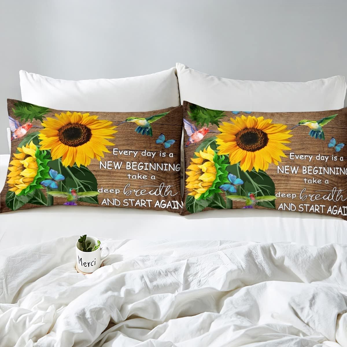 Homemissing Single Colibri Duvet Cover Tropical Birds Bedding Set Children Sunflower Butterfly Comforter Cover Set Wooden Style Room Decoration - Image 4