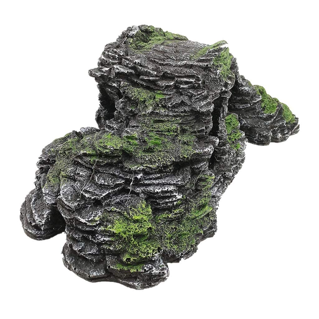 Caja de escondite para Reptiles, paisajismo de Acuario, decoración de hábitat, escondites de Peces, lagartos y Tortugas, Accesorios para Cajas de Cuevas de Reptiles