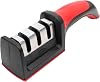 Manual blade sharpener, kitchen knife, 3-stage sharpener, tungsten and ceramic for rough sharpening and fine sharpening