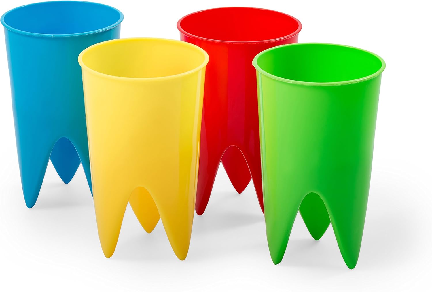 Camco Beach Cup Holders- Conveniently Mount in Sand To Secure Your Drinks - Prevents Loss, Holds Bottles, Cans, Cups, Phones and More, Shielding Them From Sand- 4 Pack (51953)