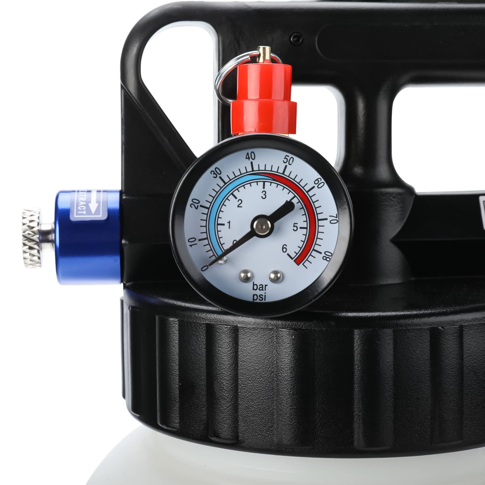 FreeTec Getriebeöl Einfüllgerät,10L Pneumatische Getriebeöl Pumpe, 2 en 1 Ölabsaugpumpe und Öl Einfüllgerät mit 14tlg ATF Adaptersatz für Auto Traktor
