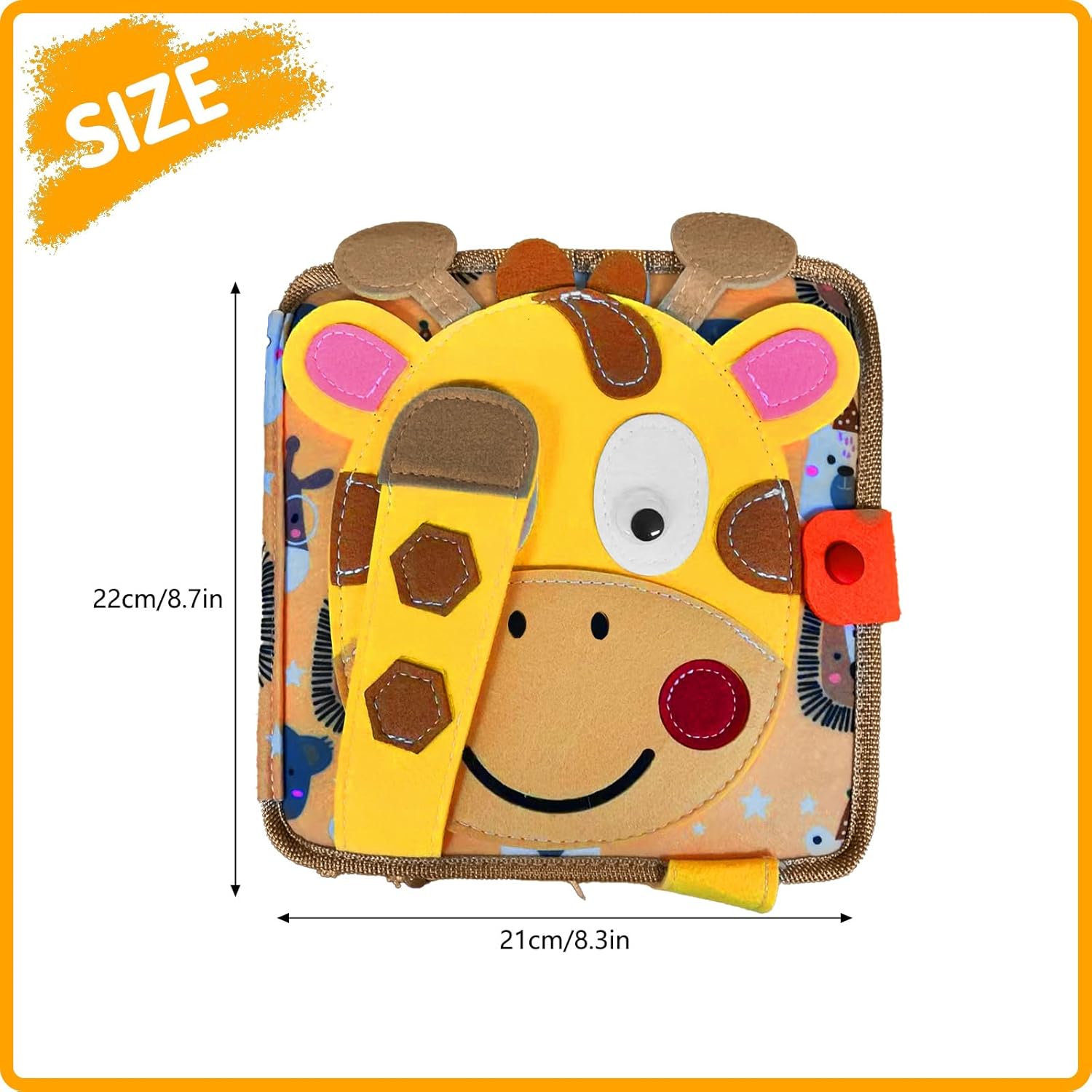 Montessori Busy Book for Toddlers 3, Cloth Puzzle,Busy Board Sensory Toys for Toddlers,Montessori Toys for 3+ Year Old Girls Gift,Toddler Travel Activities Educational