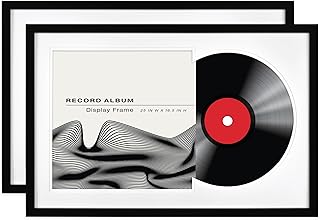 MCS Double Matte Record Album Frame, 16.5x25 Record Frame, Black Frame for LP Vinyl