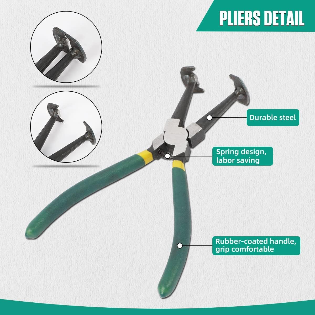 Automotive Piston Ring Compressor Tool, Car Engine Piston Ring Compressor Pliers Set with 14 pcs Piston Rings & with 1 Pliers Repair Tool Kit for Car Truck Auto Engine