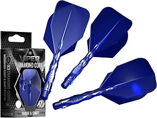 Viper Diamond Core Integrated Dart Flight & Shaft System - Precision Darting Accessory with Tough Polymers for Enhanced Performance, Set of 3